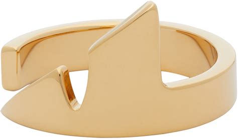 fendi gold corner bugs ring